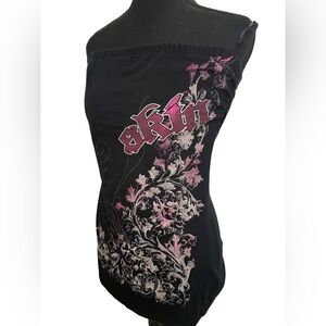 Skin industries Black and Pink Women's Tube Top